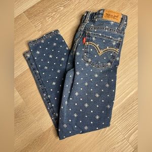 Girls Printed Levi Jeans